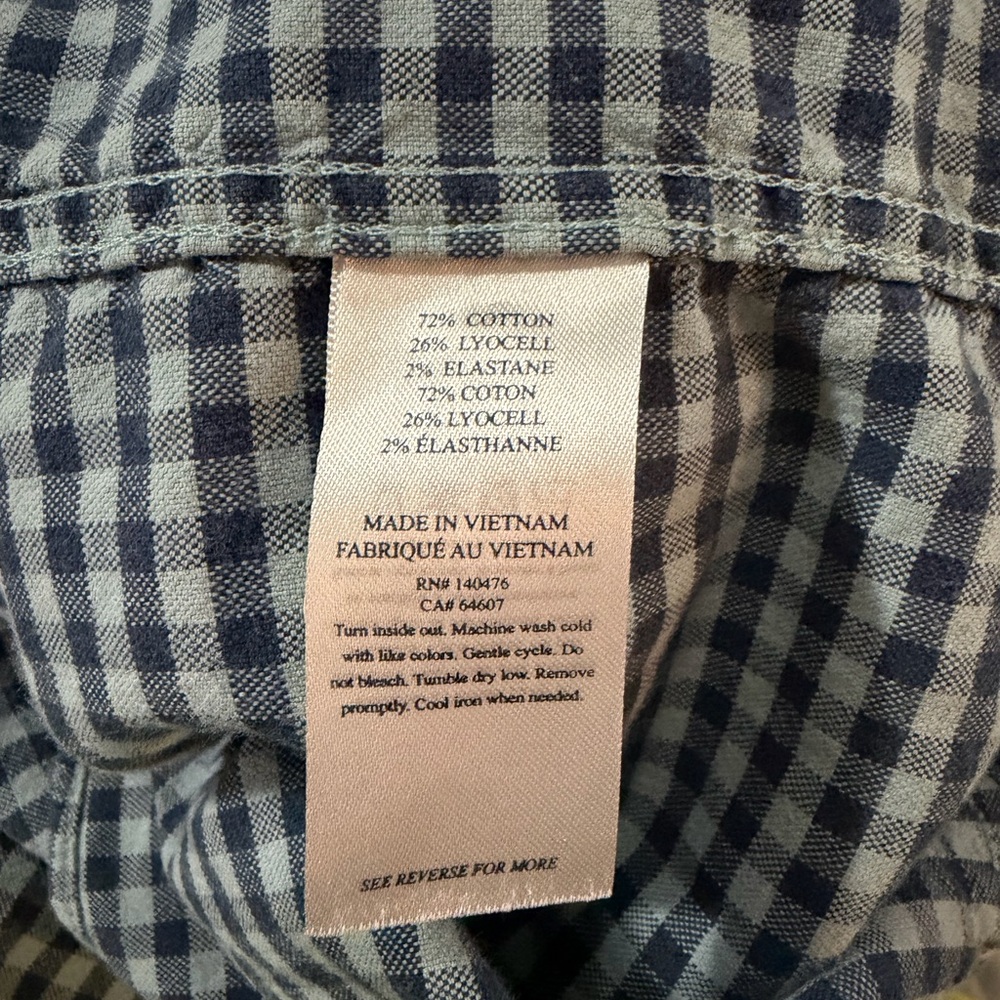 Faherty Movement Gingham Button Down Shirt - Blue - image 10